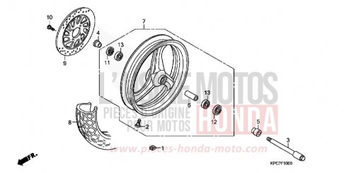 ROUE AVANT XL125V9 de 2009